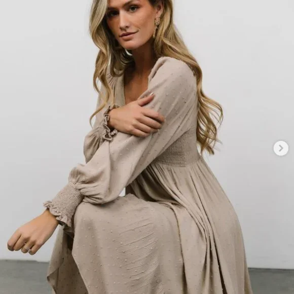 Baltic Born Beige Maxi Dress - Picture 3 of 16